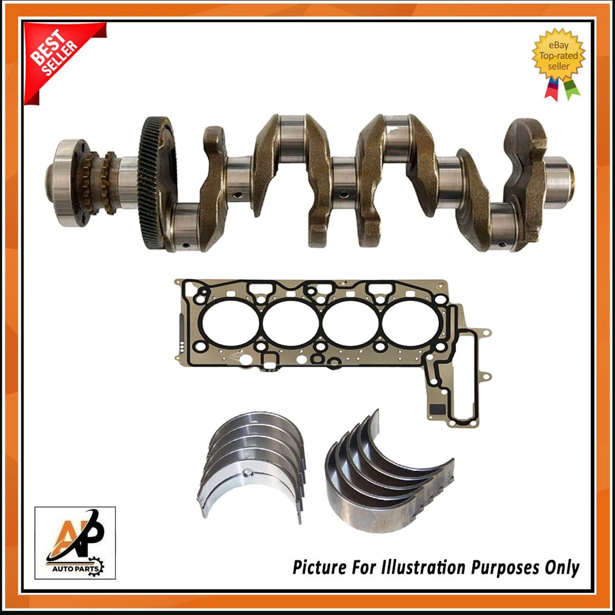 Crankshaft Kit with Gear for BMW Mini 2.0 N47 (N47C20A) (2007–2015)