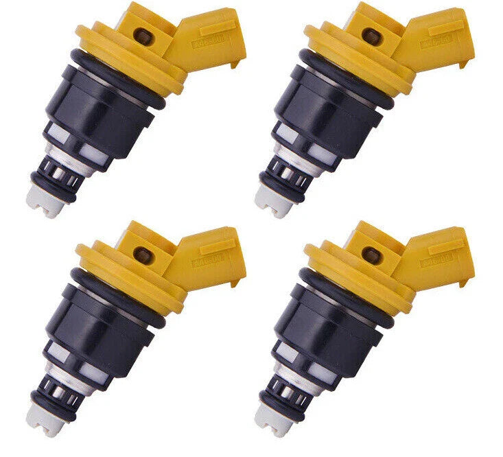 4 x 555cc Yellow Top Side Feed Fuel Injectors for Subaru WRX GC8 (2002-2007)