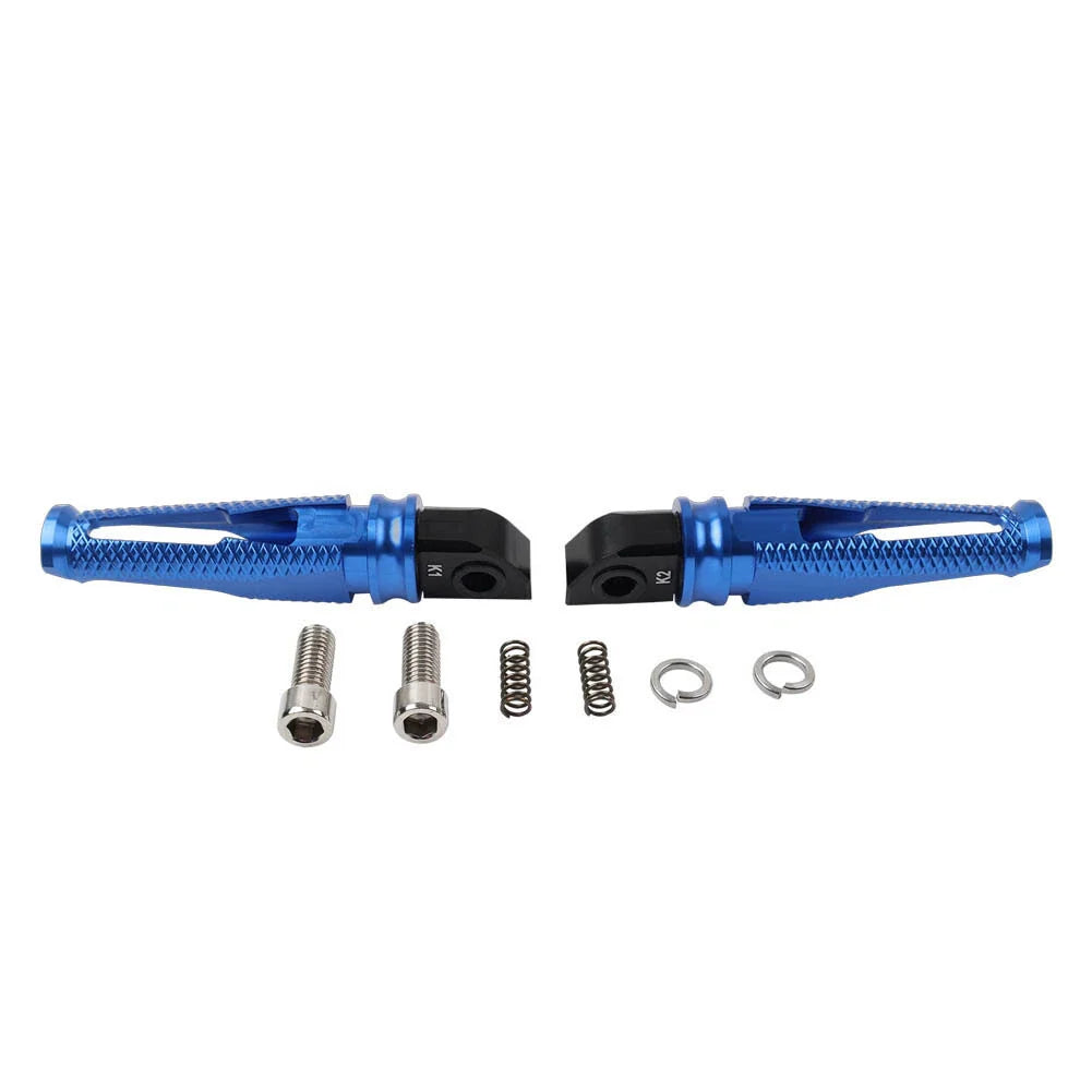 Blue Rear Passenger Foot Pegs for Daytona 675, 955i, Tiger 1050 (2006-2017)