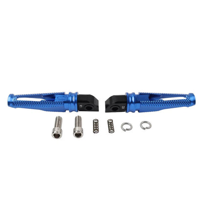 Blue Rear Passenger Foot Pegs for Daytona 675, 955i, Tiger 1050 (2006-2017)