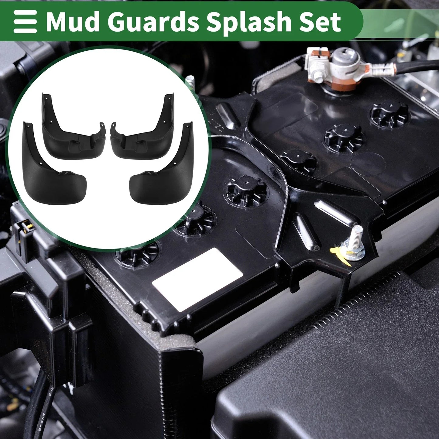 Mud Flaps Splash Guards for Hyundai SANTAFE 2006-2012 (2 x Mount Accessories)