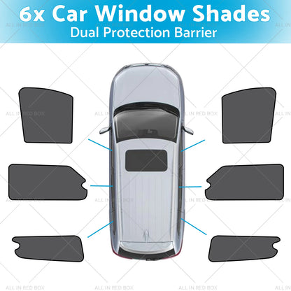 6 x Car Window Shades for LDV G10 (2014-Present) Front, Rear & Triangular
