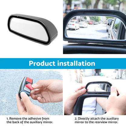 Wide Angle Rear View Side Blind Spot Mirrors for Car -  HD