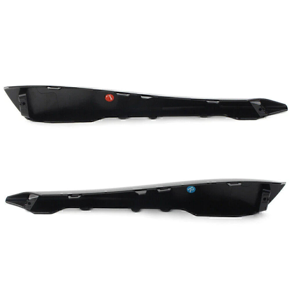 Black Front Bumper Side Grille Insert Covers for Jaguar XF (2012-2015)
