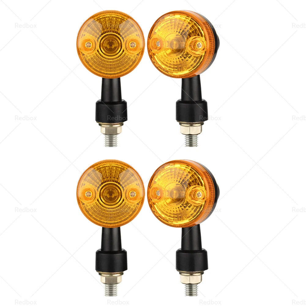 4 x Amber Classic Motorcycle Turn Signal Indicators for Universal Models