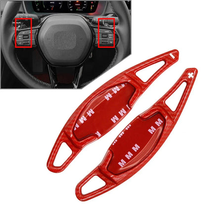 Red Steering Wheel Shift Paddle Shifter Extension for Honda Civic (2022-2023)