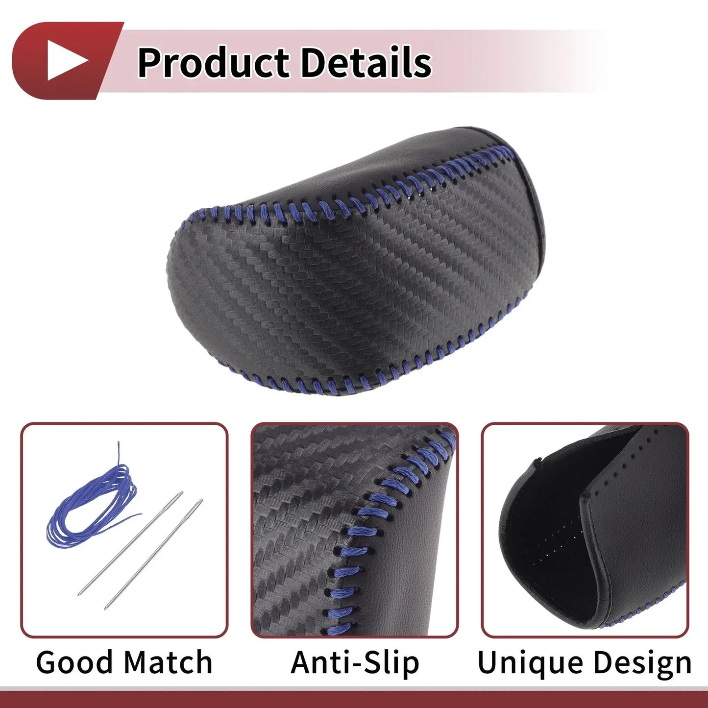 Car Gear Shift Knob Cover for Dodge Journey 2011-2020 Black Blue 1 x