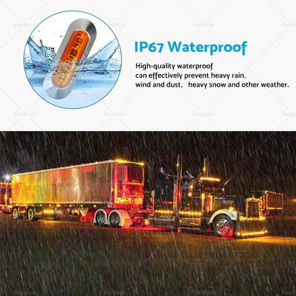 10x LED Clearance Light Side Marker for Truck Trailer Lorry Amber