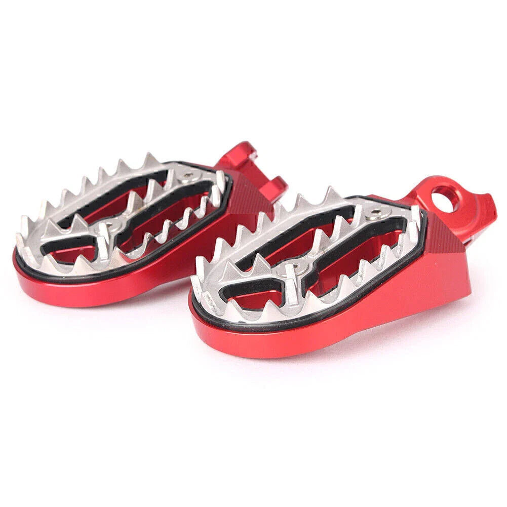 Aluminum Footpegs  Footrests Red for Suzuki RMZ250 RMZ450 (2010-2015)