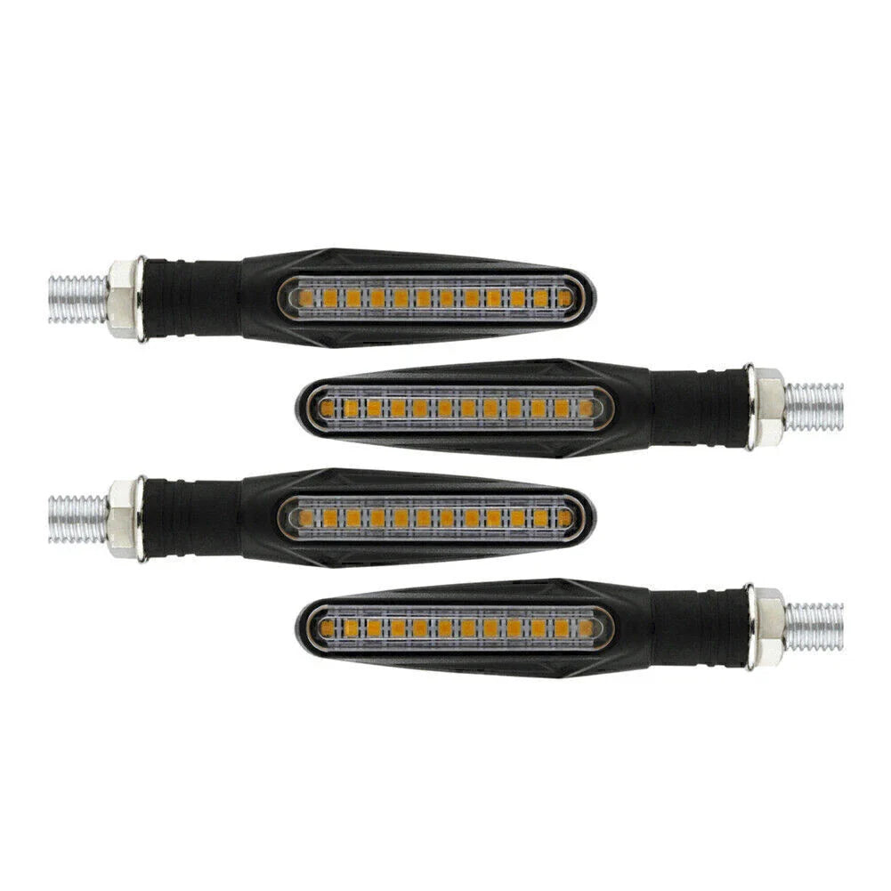 4 x Universal Motorcycle LED Amber Turn Signal Lights for Bike