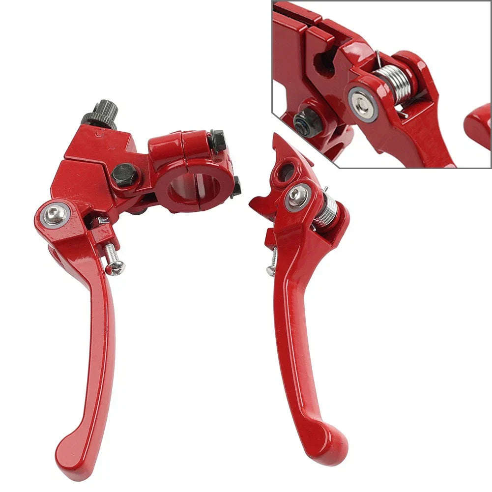 Brake Clutch Levers Red 22mm for Dirt Bike 50cc 125cc