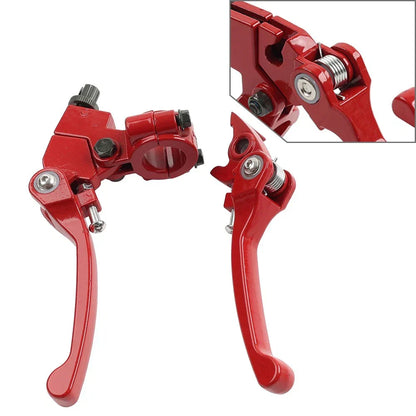 Brake Clutch Levers Red 22mm for Dirt Bike 50cc 125cc