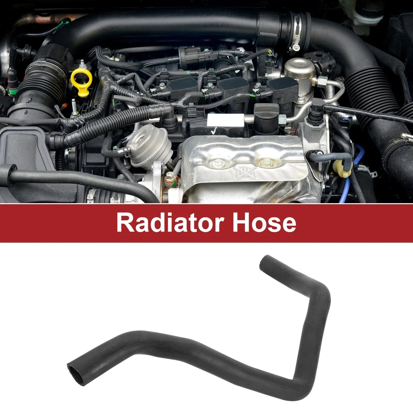 Radiator Hose for Honda Civic 1992-2000 Rubber Black 1 x Piece