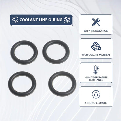 4 x Car Coolant Line O-Rings for Chrysler 300, Dodge Durango, Charger, Challenger