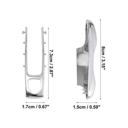Silver Tone Key Cover Fob Shell for Porsche Panamera Cayenne (2010-2023)