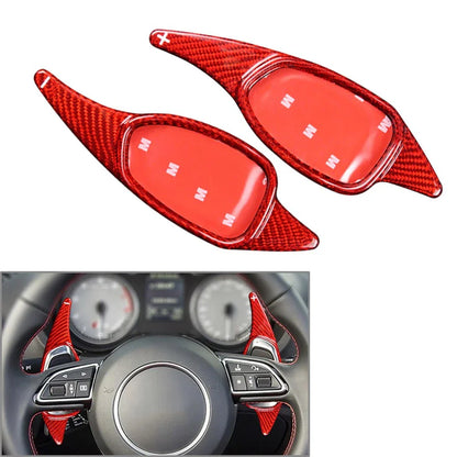 Carbon Fiber Red Steering Wheel Shift Paddle for Audi A5 S3 S4 S5 S6 SQ5 RS3 RS4 (2008-2023)