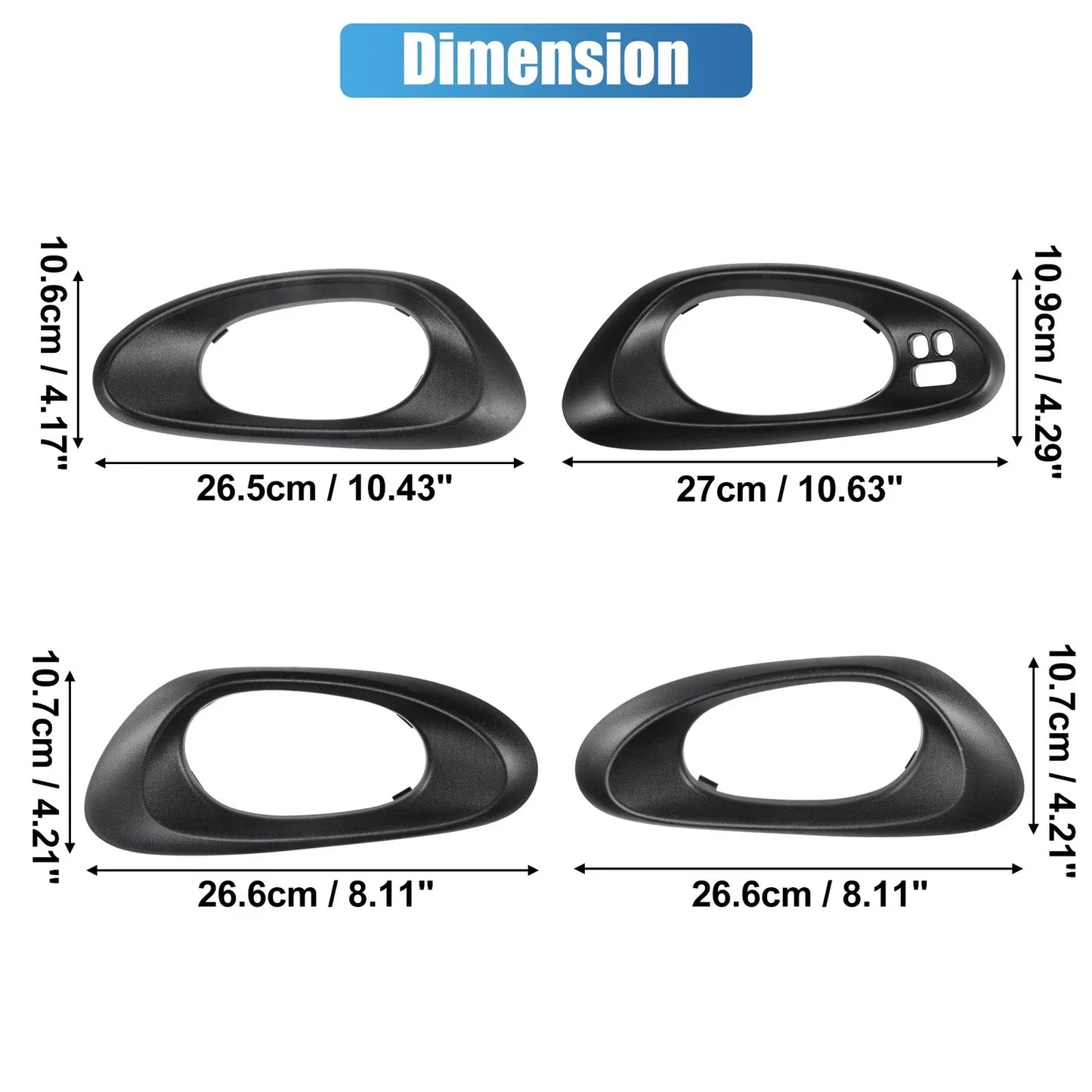 Interior Left Right Side Handle Covers for Chevy Trailblazer (2002-2009)