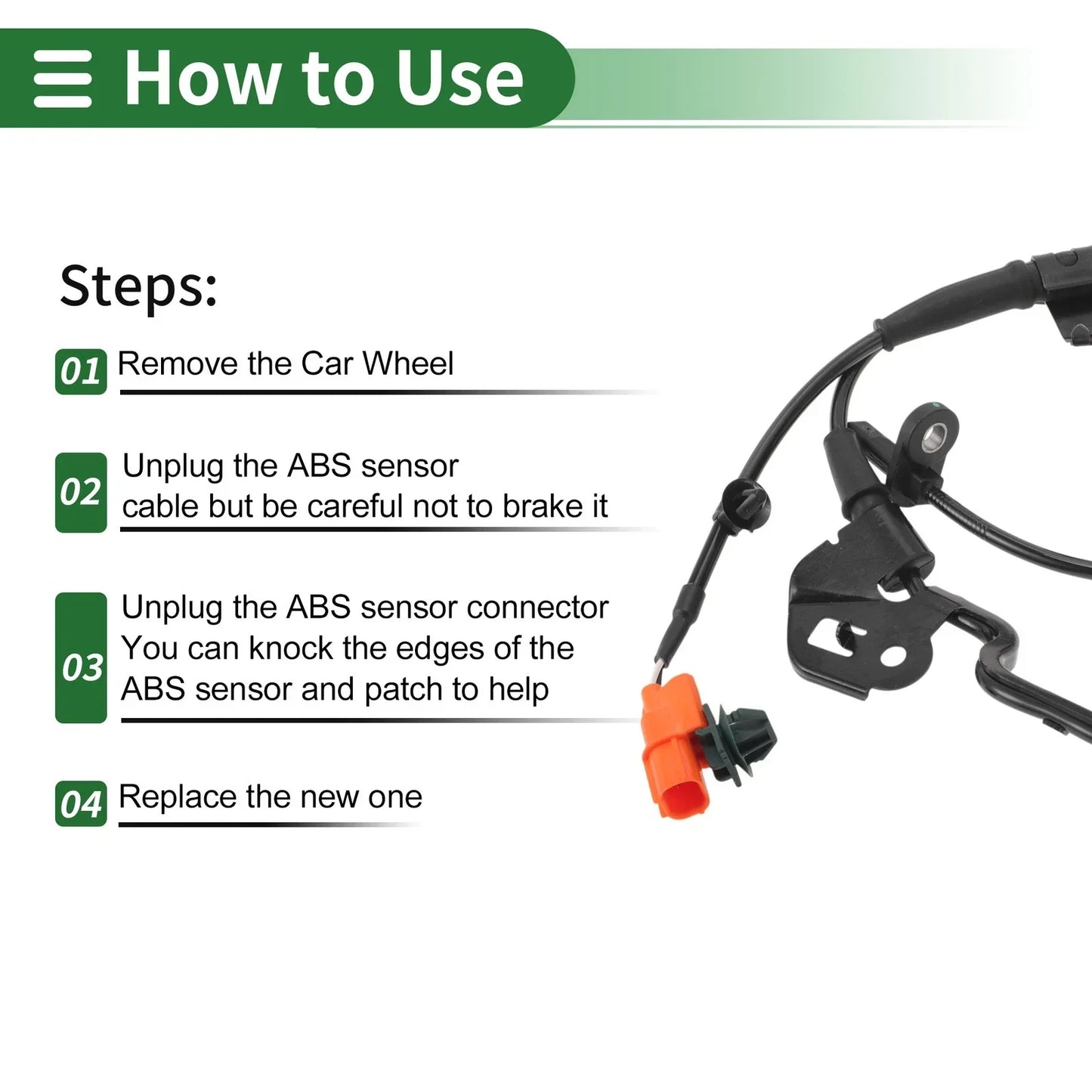 ABS Wheel Speed Sensor for Honda Ridgeline 2006-2014 (2 x Sensors)