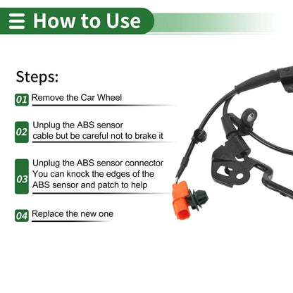 ABS Wheel Speed Sensor for Honda Ridgeline 2006-2014 (2 x Sensors)