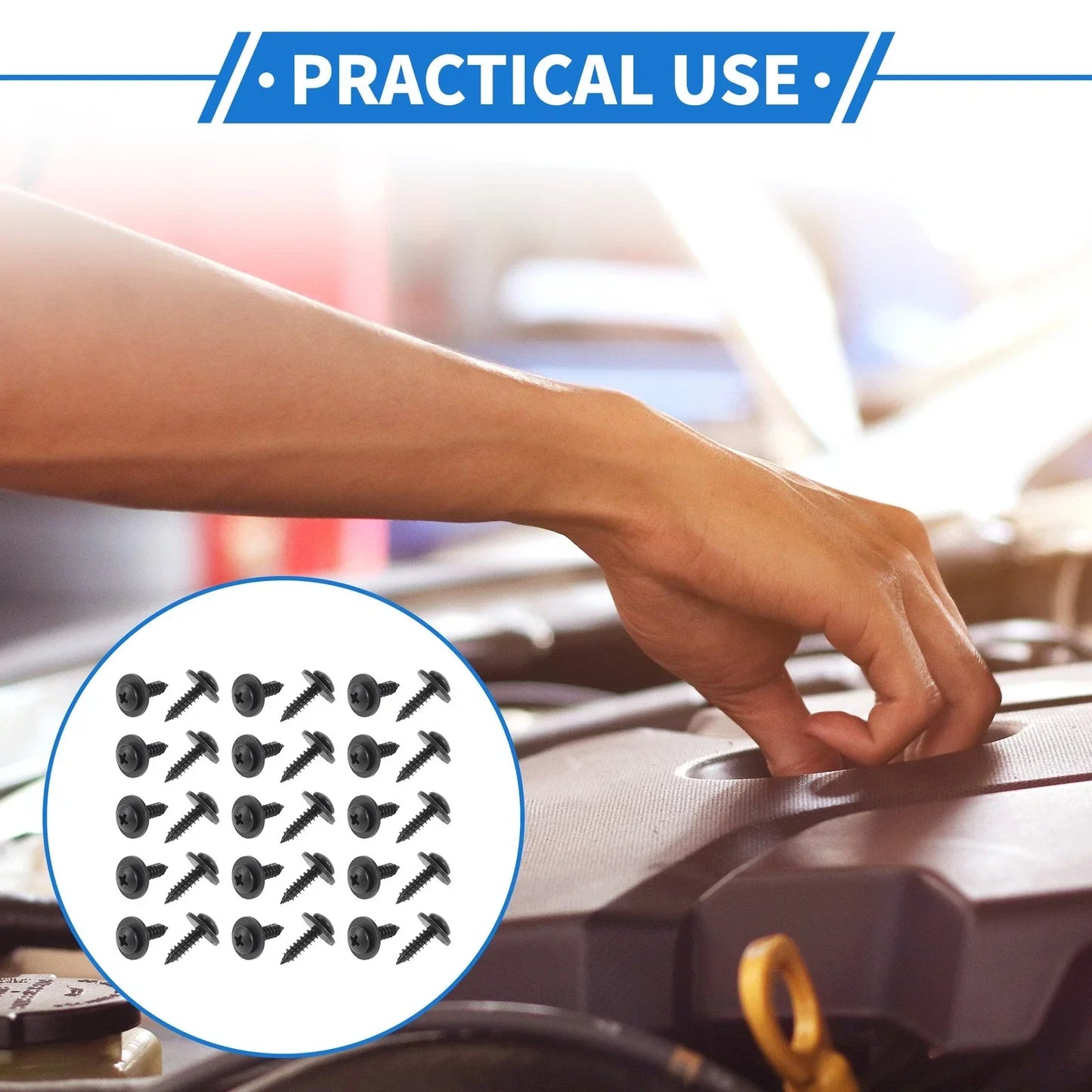 30 Pcs Fender Liner Splash Shield Bumper Cover Screws for Honda Accord (2006-2007)