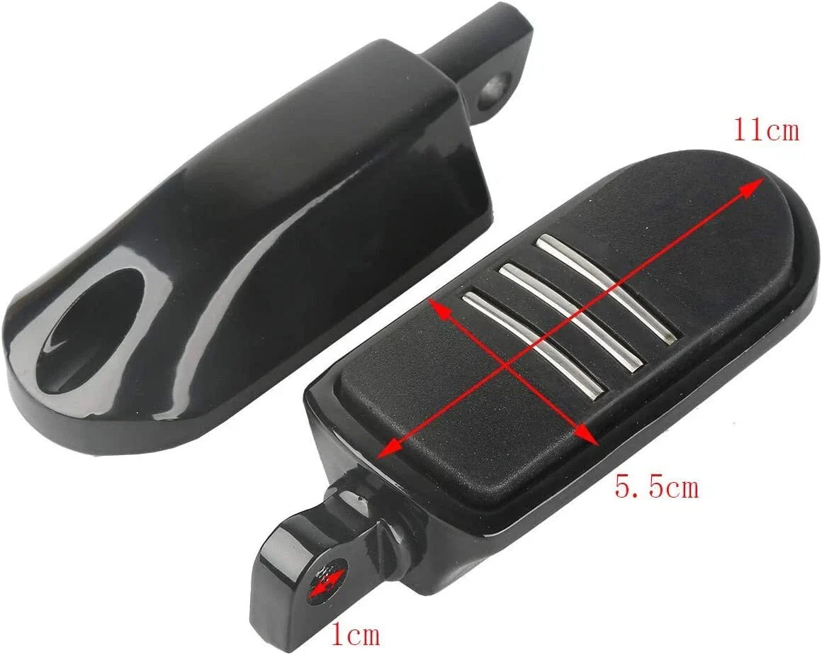 BLACK Motorcycle Footpeg Rest Footrest for Harley Touring Dyna Softail
