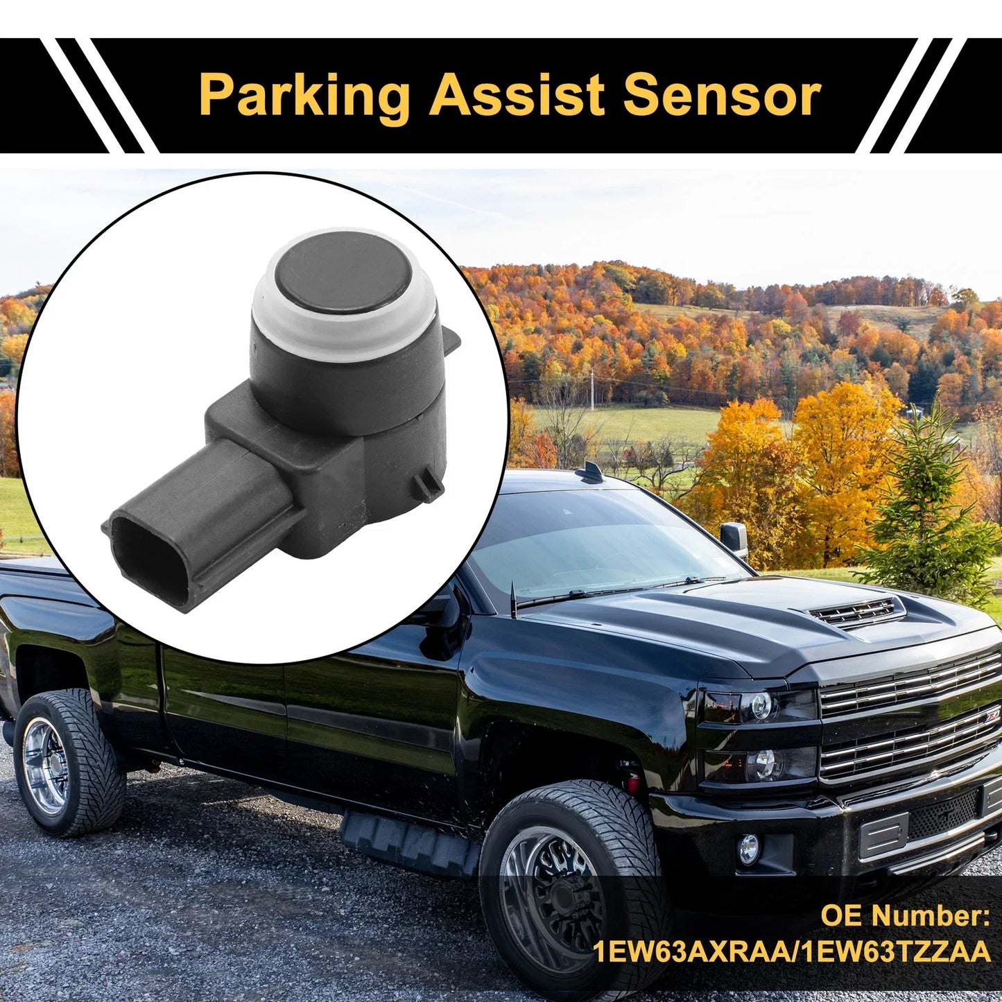 4 Pcs Bumper Reverse Backup Parking Sensors for Ram 1500 2500 3500 (2013-2023)