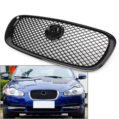 Front Upper Grille Radiator Grill with Emblem for Jaguar XF (2008-2011)