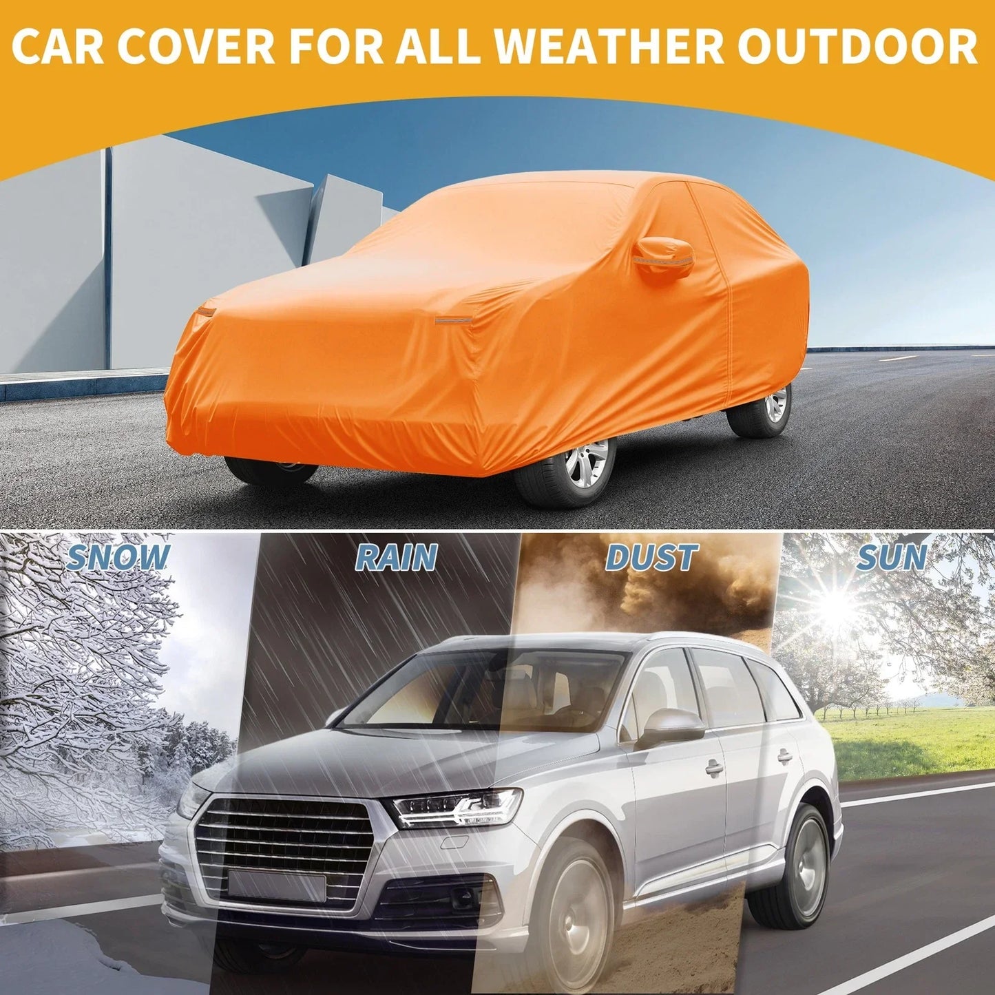 Waterproof All Weather Car Cover for Lexus RZ (2023) - 210D-PU with Zipper