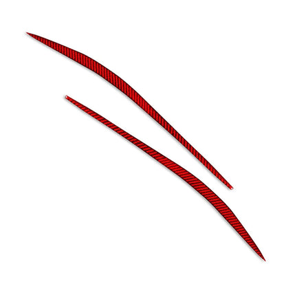 Red Headlight Eyebrow Eyelids Cover Trim for Alfa Romeo Giulia (2015-2024)