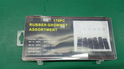 170 Pcs Mixed Rubber Grommets for Car Panel Hole Plugs & Electrical Wires