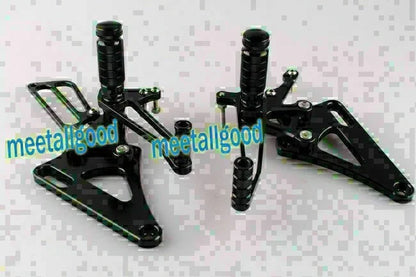 Rearset Footpegs Kit for Honda CB400 VTEC (1999-2007) - Black GP Shift Aluminum