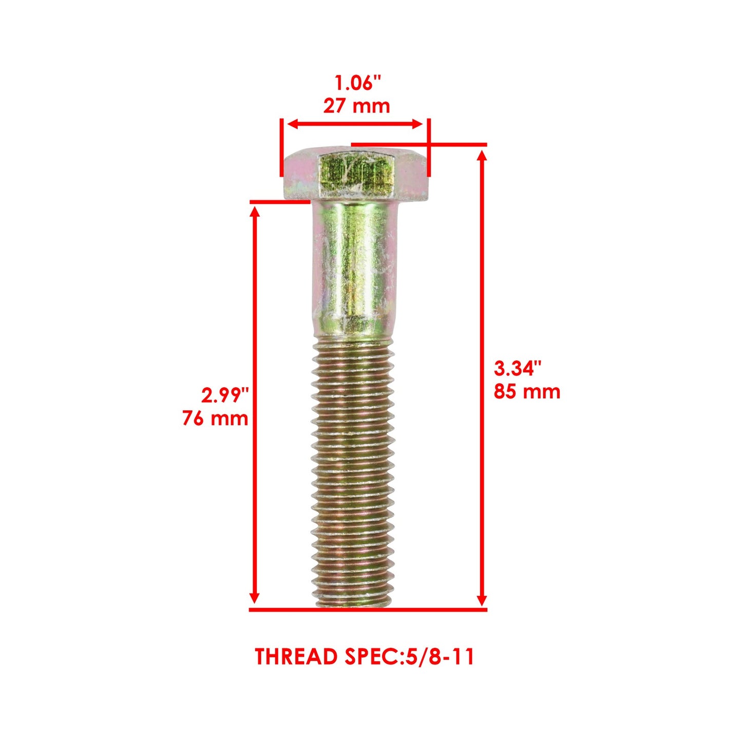 Deck Blade Bolt Replacement for Hustler Diesel Z / Z XR-7 (54 60 72) (2005–2008)