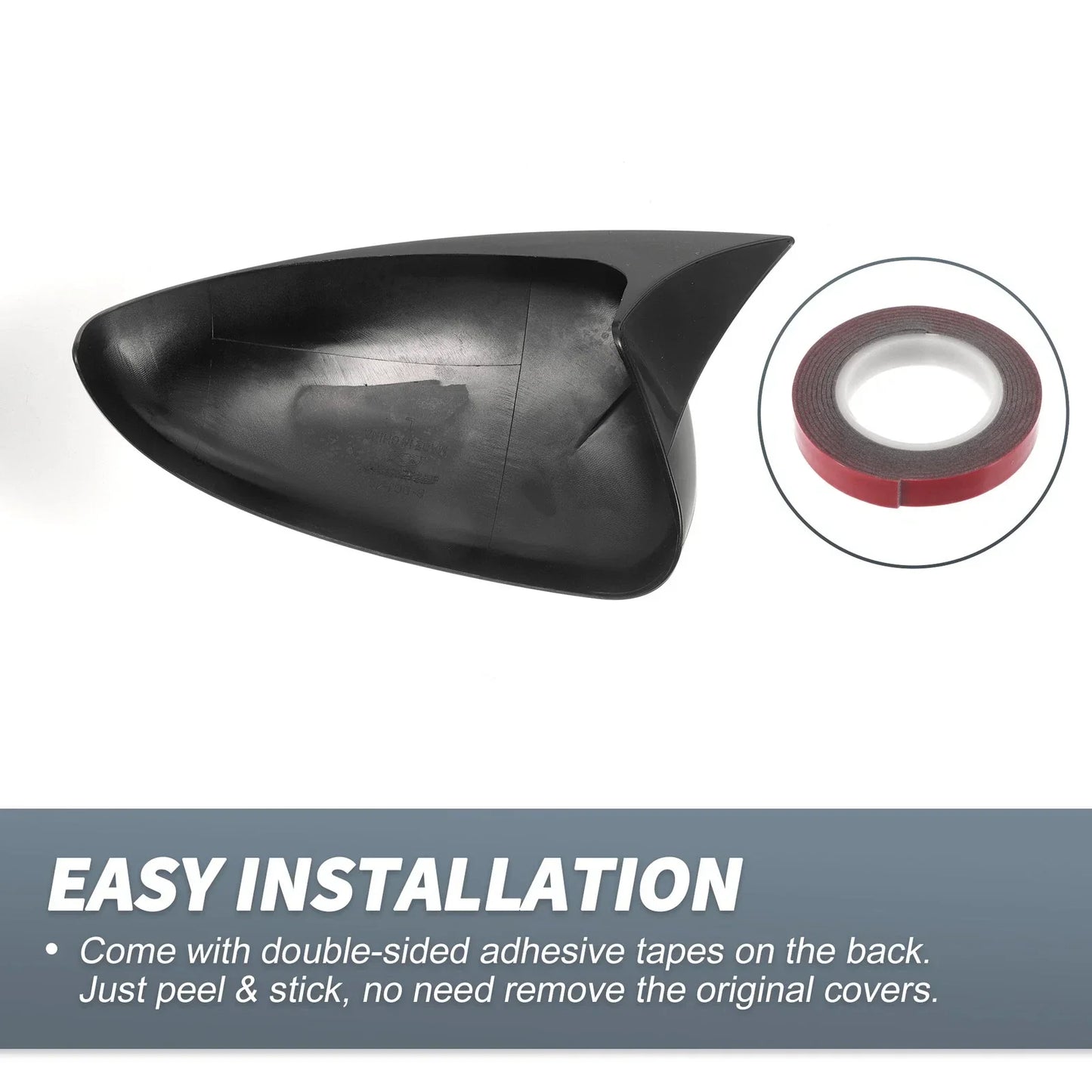 Rearview Mirror Cover Overlay Gloss Black for Chevrolet Cruze (2009-2015)