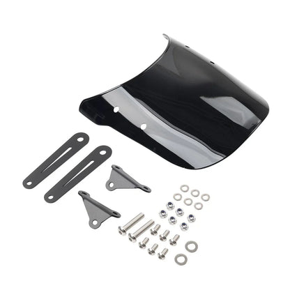 Black Windshield for MOTO GUZZI V7 Classic V9 Bobber (2016-2023)