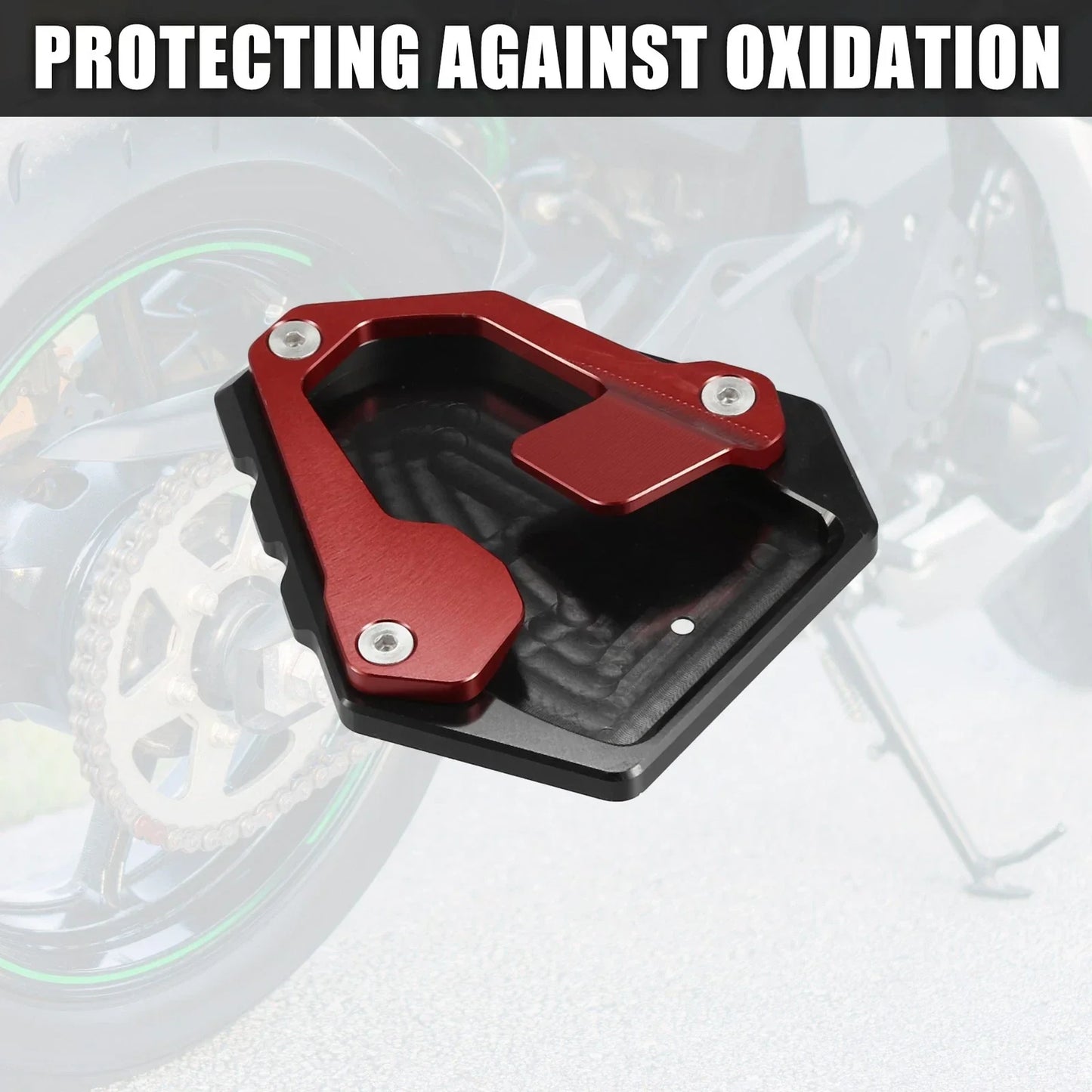 Aluminum Alloy Motorcycle Kickstand Pad for Honda NT1100 (2021-2023) Red