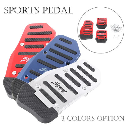 Anti-Slip Foot Rest Throttle Brake Clutch Pedal for Universal Manual Silver