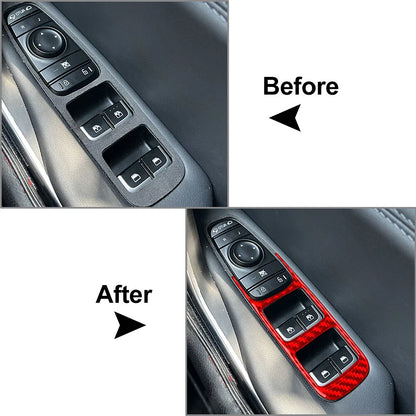 Window Lift Switch Cover Trim for Kia Stinger (2018-2023) Red