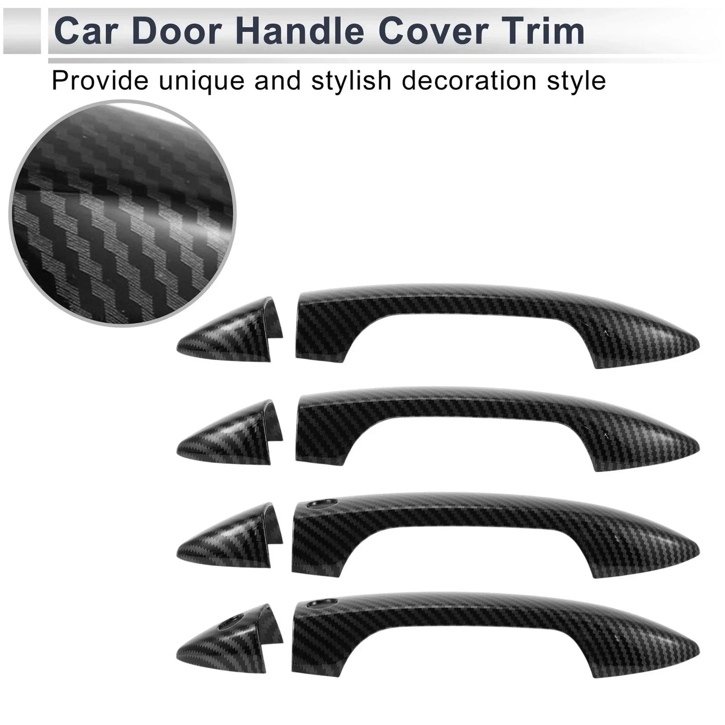 Door Handle Cover for Honda Accord (2018-2023) - Carbon Fiber Black