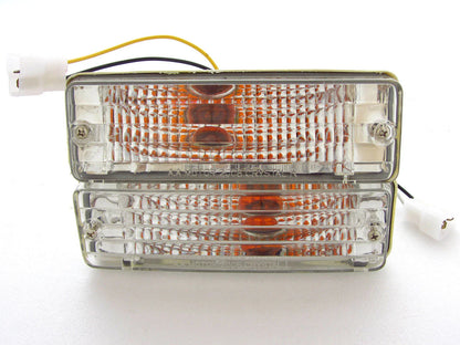 Crystal Clear Bumper Bar Indicator Lights for 1983-1988 Toyota Hilux