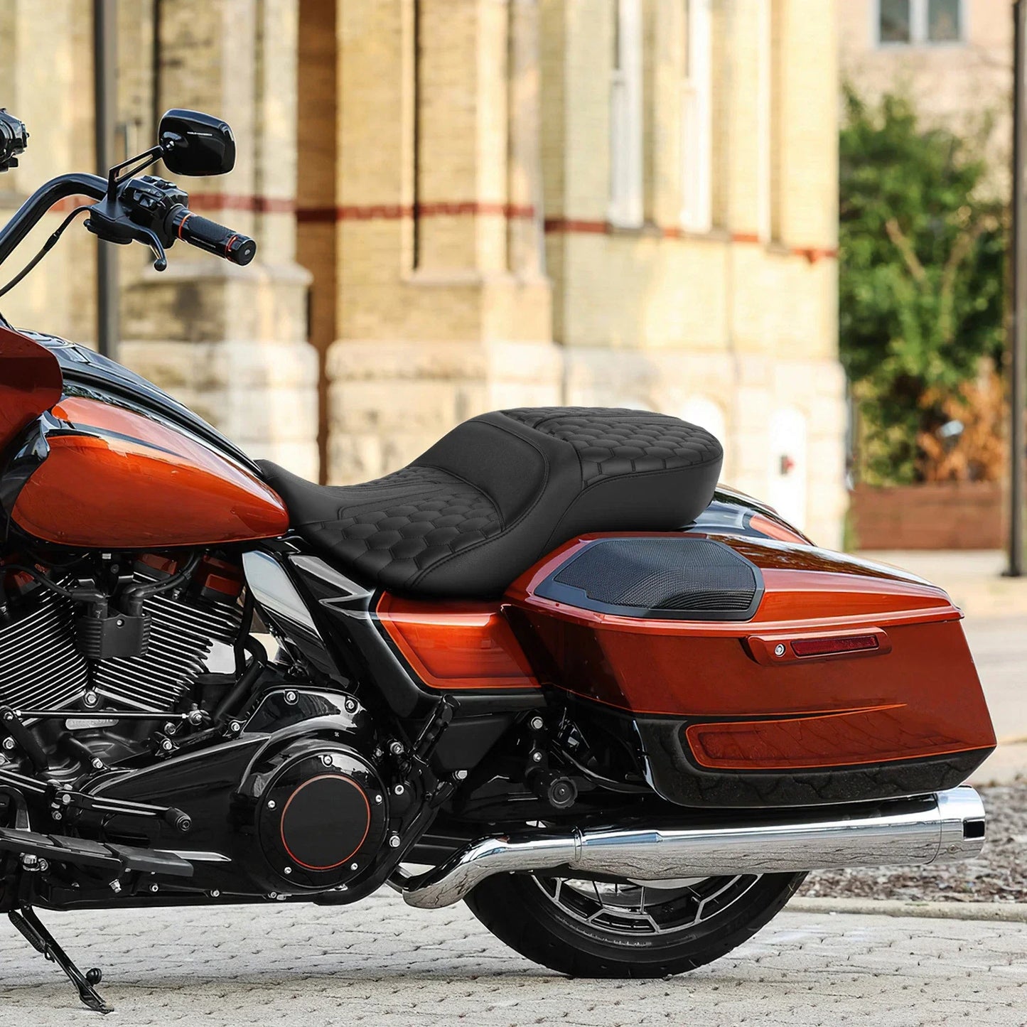 Black Driver Passenger Seat for Harley CVO Street Road Glide (2023-2025)