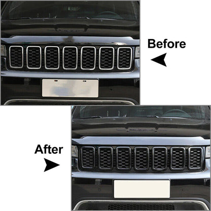 Honeycomb Mesh Grille Insert Cover Chrome for Jeep Grand Cherokee (2017-2021)