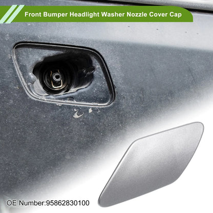 Washer Nozzle Cover Cap for Porsche Cayenne (2003-2010) Silver Tone