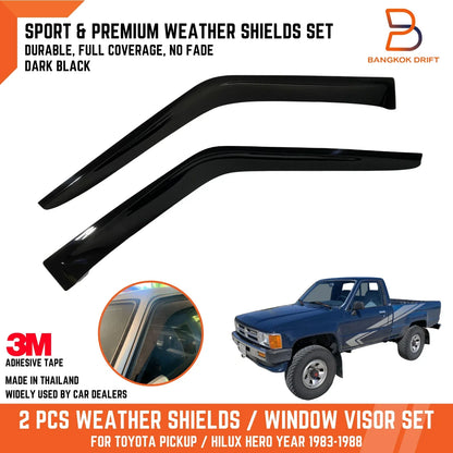 Weather Shield Window Visor Rain Guard for Toyota Hilux (1983-1988)