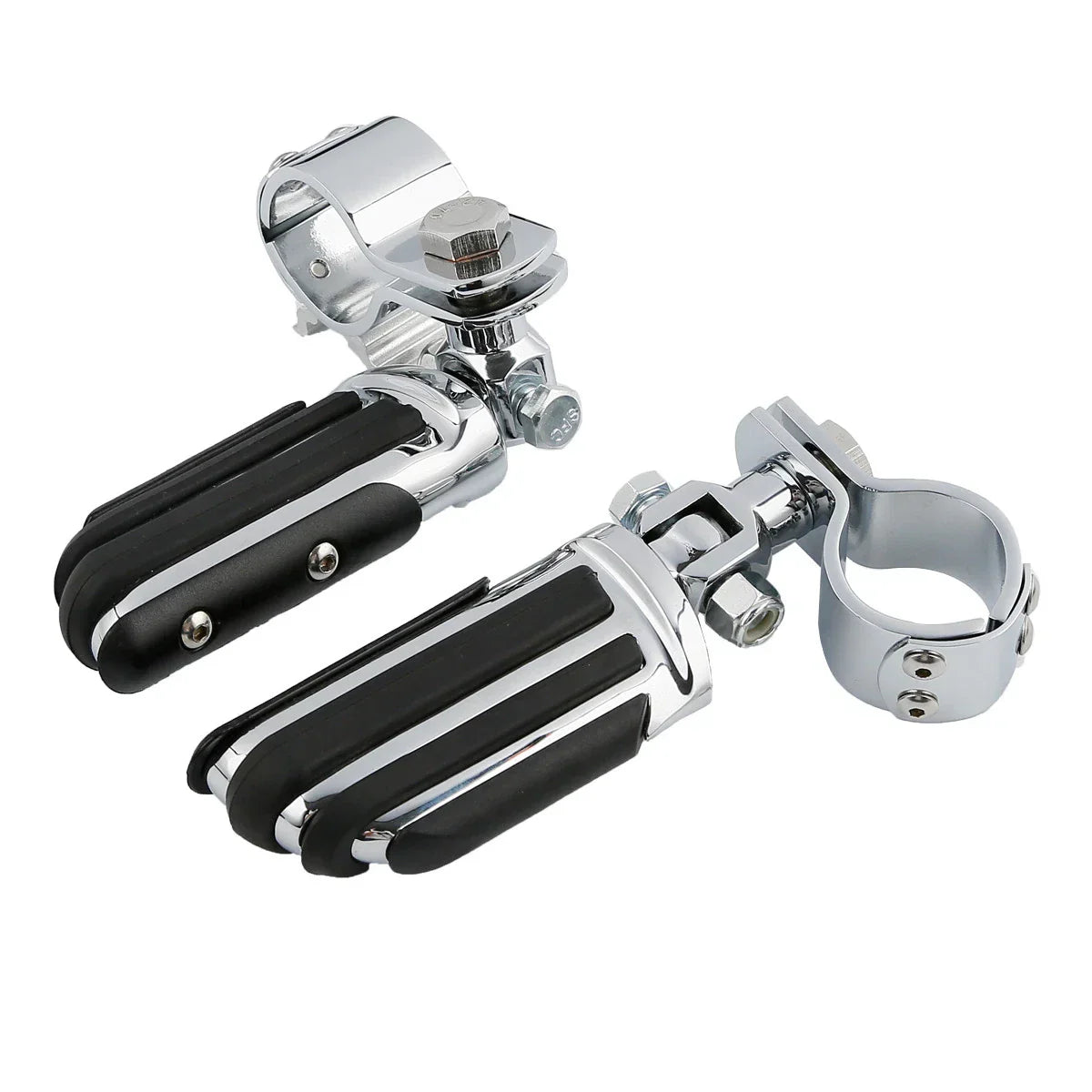 4x Chrome Adjustable Footpeg Clamps 22mm 25mm 32mm 35mm for Harley Street Glide