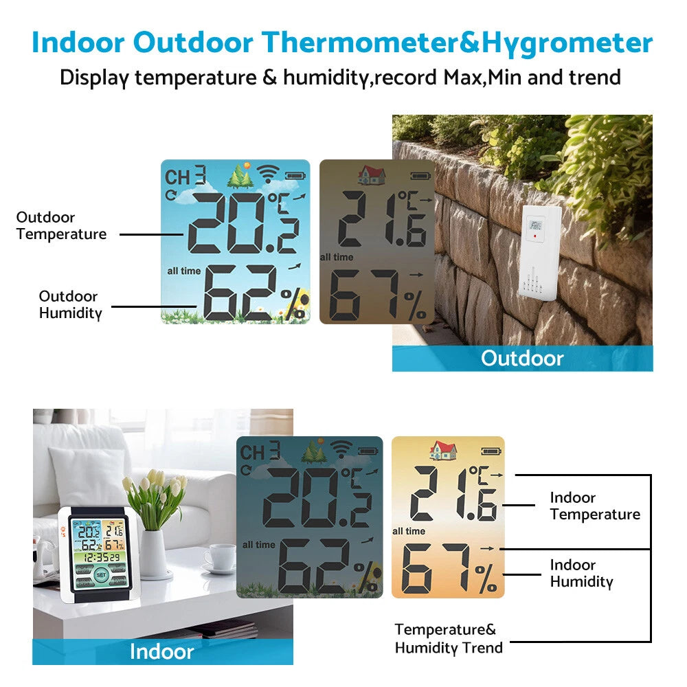 Digital Hygrometer Thermometer Wireless Temperature Humidity Meter