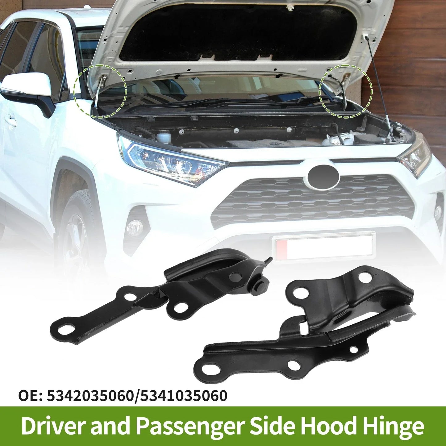 Hood Hinges for Toyota 4Runner Front Bonnet Bracket (2003-2009) - 1 Pair