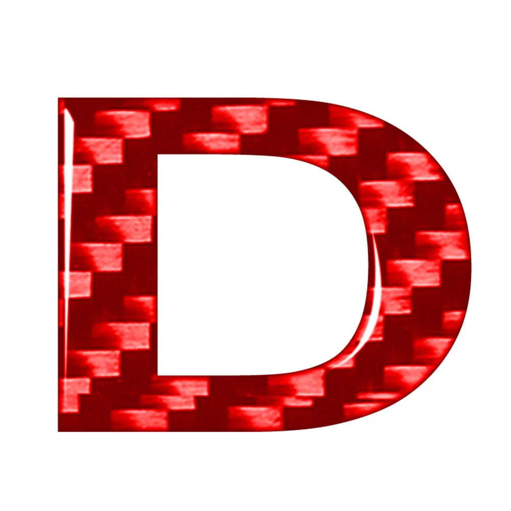 D Carbon Red D Decals Stickers for Car Badge Emblem Alphabet Letter