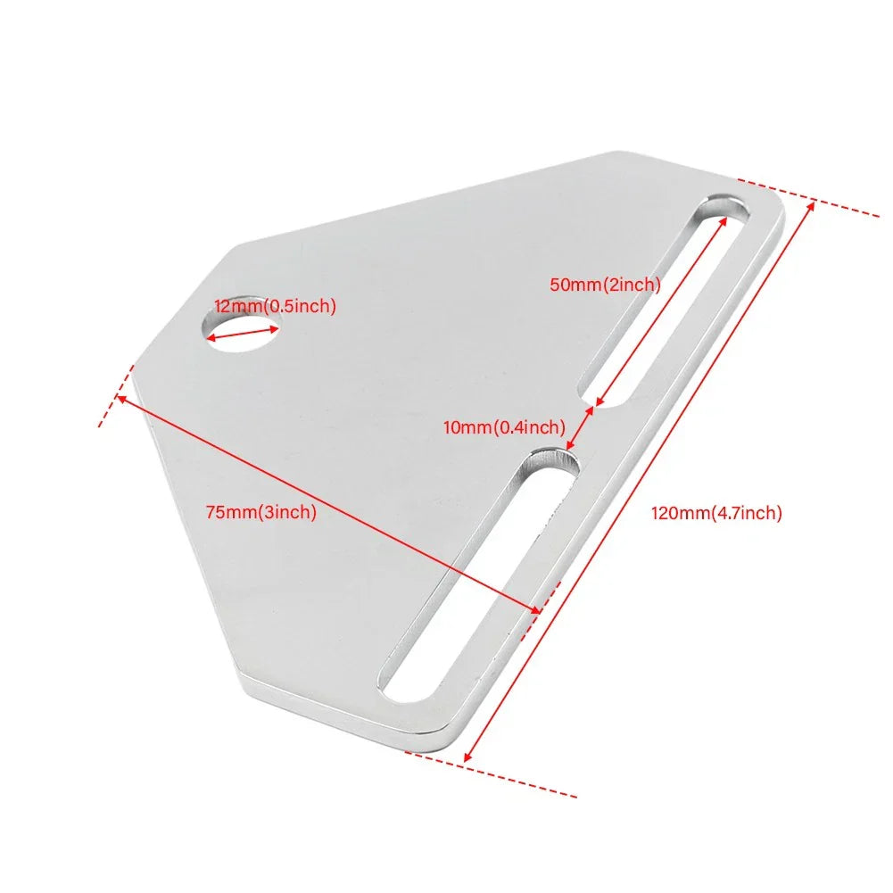 Bottom Mount Headlight Bracket Adapter for Harley Cruiser Chopper Touring Chrome