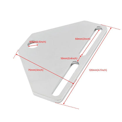 Bottom Mount Headlight Bracket Adapter for Harley Cruiser Chopper Touring Chrome