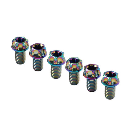 6pcs M6x20mm Titanium Torx Head Flange Screws for Bicycle Motorcycle
